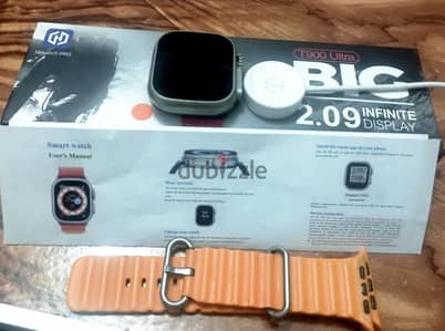 ساعة T900 ultra بحالة جيدة + الكرتونة والشاحن