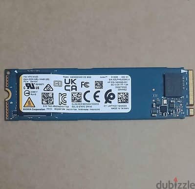 هارد SSD NVMe M. 2 مساحة 512 جيجا KIOXIA جيل رابع Gen4x4 (سريع جداً)