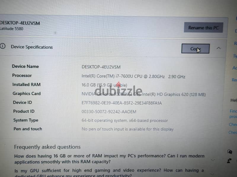 Dell latitude 5580 2