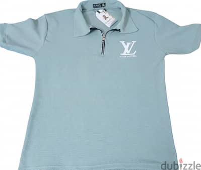تيشيرت ازرق رمادى فاتح قطن لويس مقاس 4XL