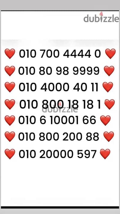 Special numbers Vodafone