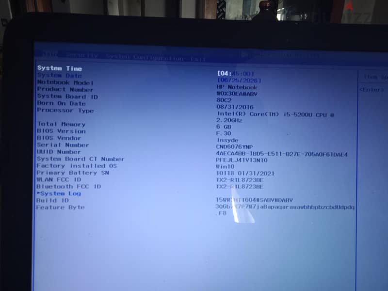 HP notebook cor i5 2
