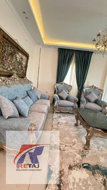Ultra-luxurious furnished apartment for rent in South Lotus – directly opposite the American University and SODIC | 250 meters