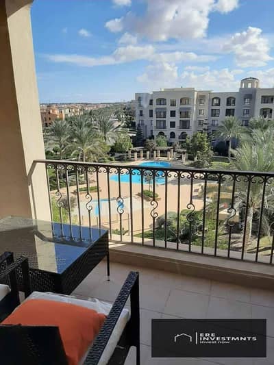 Furnished two-bedroom chalet with air conditioning and kitchen for sale with payment facilities and a distinctive view in Marassi (Marina Views) - Nor
