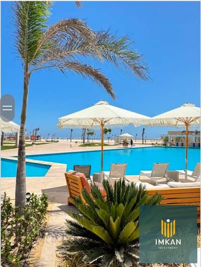 شالية للبيع sea view متشطب بالكامل و lagoon view 143m في قرية أزها الساحل الشمالي