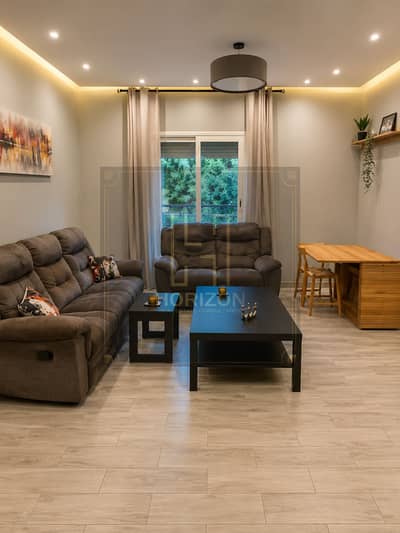 Furnished Modern studio with garden for rent in Compound Hyde Park New Cairo
