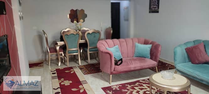 Furnished 90 sqm apartment for rent in Al Rehab, Block 136, near main roads