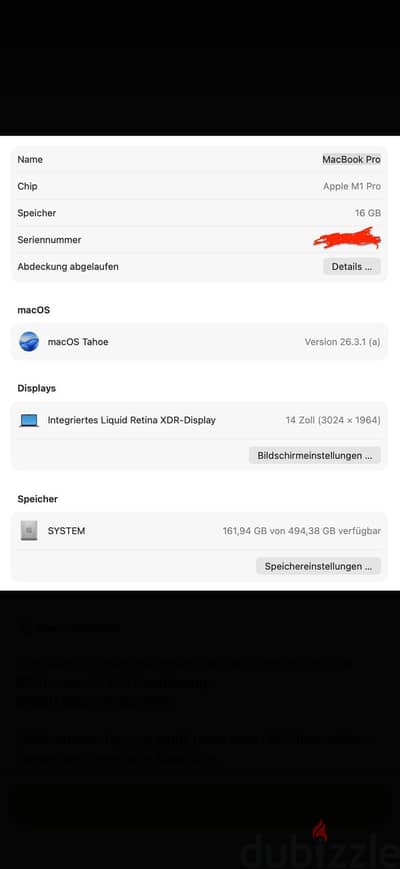 MacBook Pro 14' M1 Pro 16GB with box
