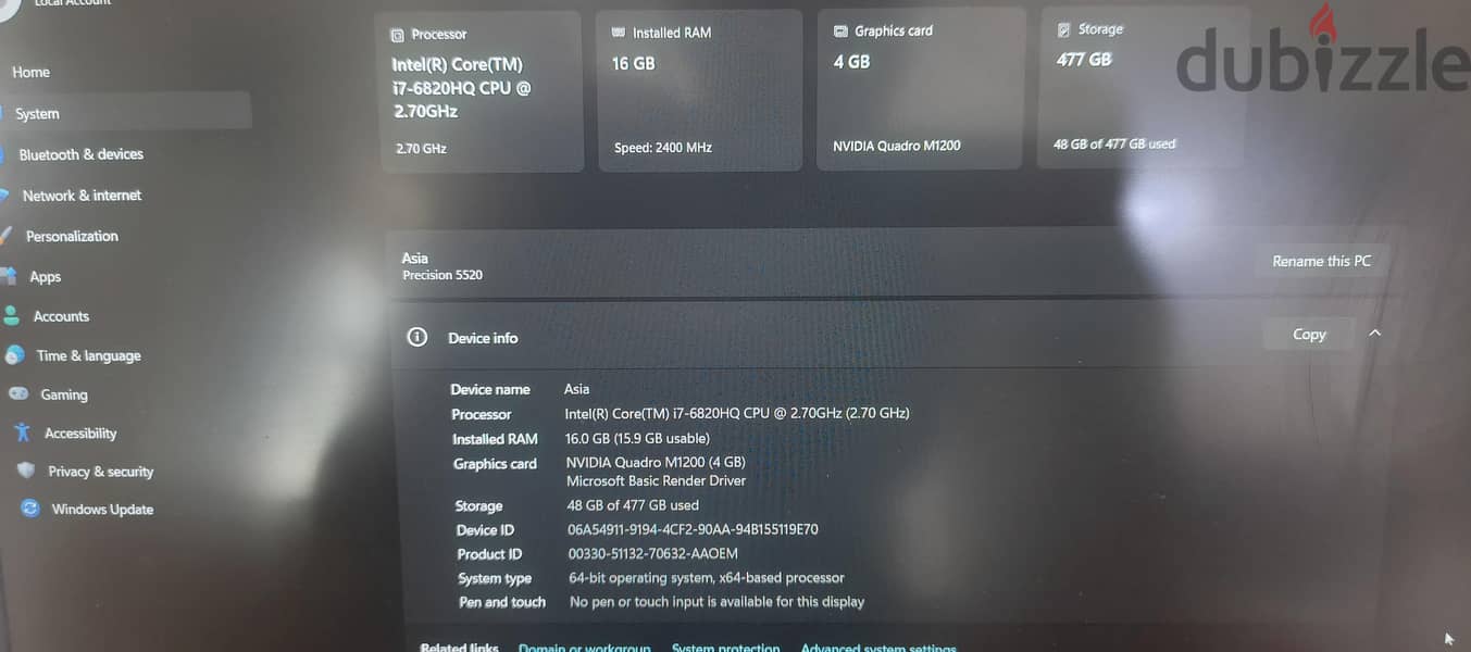 Dell persion 5520 1