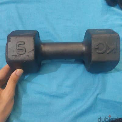 دامبل مطاط غير قابل للكسر 5كيلو جرام