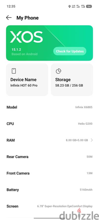 Infinix Hot 60 Pro جهاز انفينكس هوت 60 برو