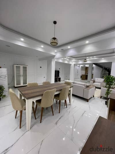 Duplex for rent in Al Yasmin Compound, first occupancy, fully furnished and air-conditioned