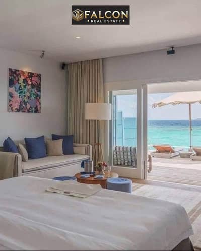 Fully finished beachfront chalet for sale on installments, near Marina El Alamein and minutes from Marassi and Hacienda Bay North Coast