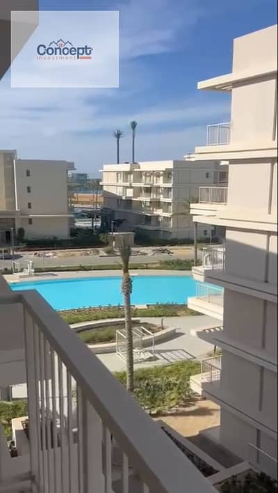شاليه غرفتين نوم في مراسي مارينا فيوز بالمطبخ وتكييفات - الساحل الشمالي