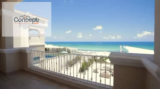 Luxury First Row On The Beach Mansion 7 Bedrooms For Rent In Marassi North Coast