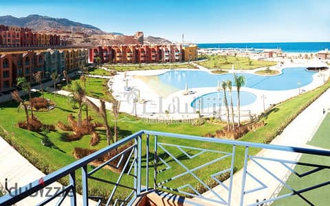 شاليه للبيع 95 يرى البحر وحمام السباحة في مرحلة الووتر فرونت بورتو السخنة - Porto Sokhna (Water Front)