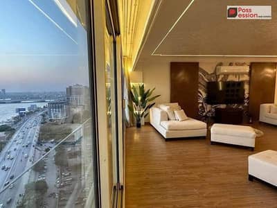 وحدة فندقية للبيع فيو مباشر علي النيل من فندق انتركونتيننتال 62 م تشطيب كامل بالتكيفات والفرش الفندقي ( تأجير بالدولار ) Service Apartment Nile View