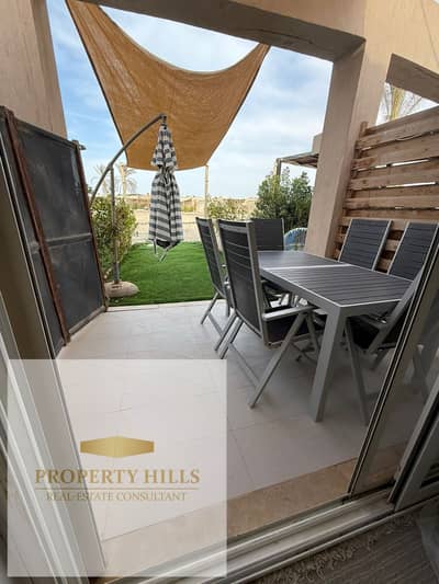 For sale, a cabin in Al Lagoon directly furnished, 60 meters in Hacienda Bay, North Coast, next to Amwaj, ready for viewing, Sidi Abdel Rahman in Hacienda Bay North Coast