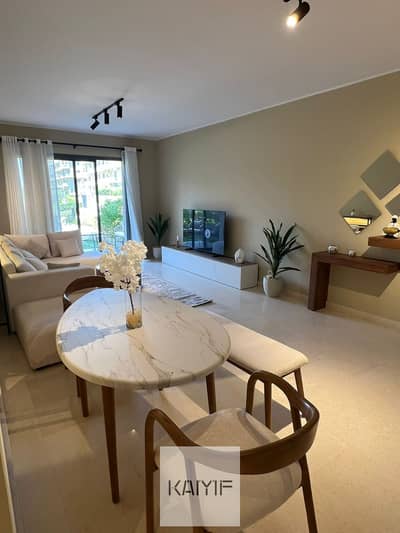 شقة فاخرة للإيجار في سوديك فيليت ريزيدنس Sodic Villette Residence  دور أرضي مفروشة بالكامل فيو لاندسكيب موقع مميز جاهزة للسكن