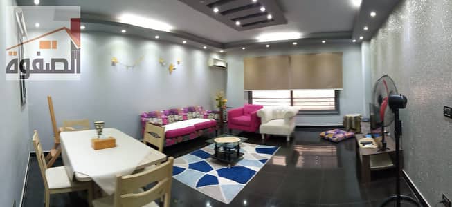 Furnished apartment for rent in Zahraa El Maadi, Ashgar Dorna Compound, a distinguished and upscale location just steps from El Saadah Street, Carrefour, and all services including restaurants and brands.