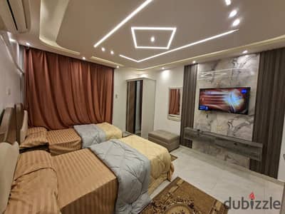 Fully furnished, air-conditioned hotel-style studio with all modern appliances, in a prime location in Nasr City on Abbas El Akkad Street and near Cit