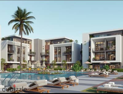 Ground chalet with a garden for sale in the Rimal project with an area of 75 square meters