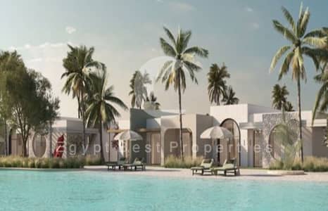 Direct Lagoon View Chalet Finished For Sale in The Med Ras El Hekma with Long Term instalment Up to 10 years