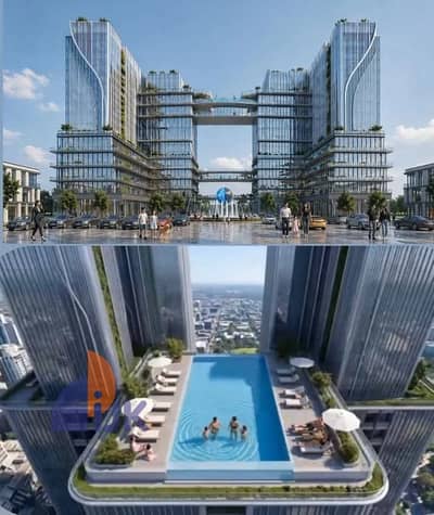 Commercial shop for sale in the New Administrative Capital, first row on 90th Street, next to a service triangle, the monorail interchange station, an