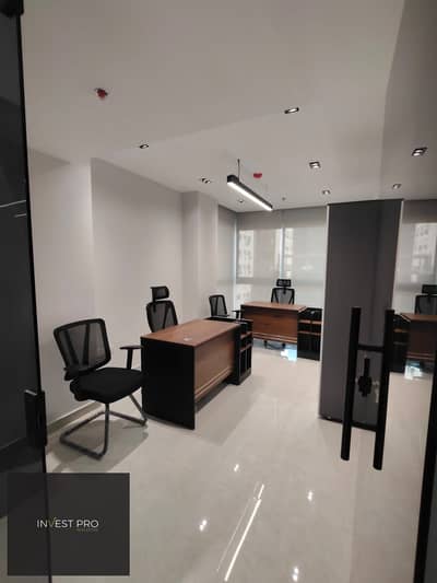 Administrative office for rent Fully furnished in a prime location on the Maadi Ring Road in Bavaria Town, next to the BMW dealership.