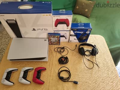 PS5 + (3) Controllers + Gaming Headset + Special Games