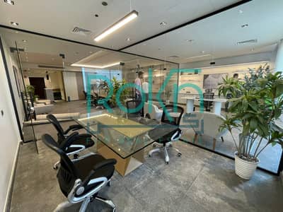 Office for rent, finished with air conditioning, on the 130 m axis, Mall  Arkan Plaza  Al-Hazeezah  Capital Business Park  Park Street