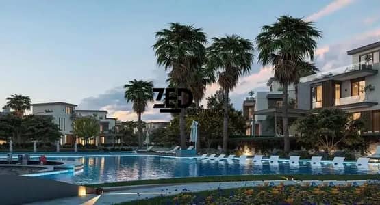 The sale speed is less than the advance villa twin house area 216 meters receipt 2027 compound lake west 3 Sheikh Zayed on Dahshour link - 4 rooms - lowest price in the market