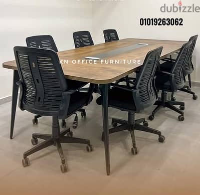 ترابيزة اجتماعات خشبmdfاسباني/ ميتينج روم/ Meeting room/ Meeting table