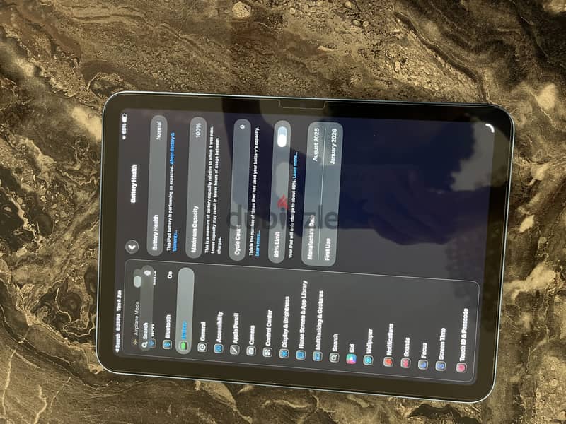 Ipad A16 battery 100% 6