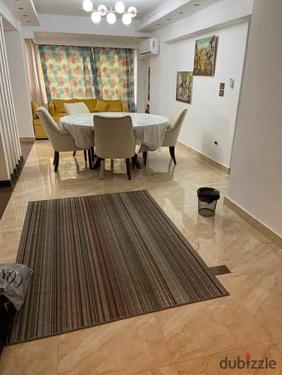 Furnished apartment for rent 130m Sheraton very distinctive location Al-Mashir Street and Al-Nassajun monthly or daily rental ultra superlux
