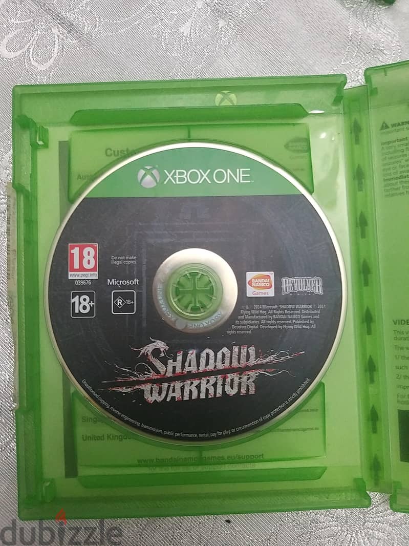 CD SHADOW WARRIOR  xbox one 1