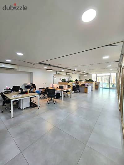 Premium administrative headquarters 240m air-conditioned for rent in the middle of the largest companies in Cairo Business Park, Fifth Settlement