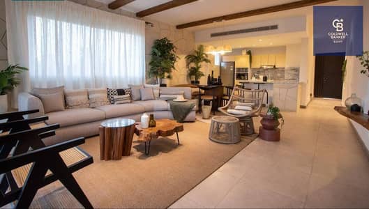 Palm Hills offers a first-row chalet overlooking the lagoon with a 5% down payment, Fully finishd in Hacienda Ras El Hekma with installment over 10y