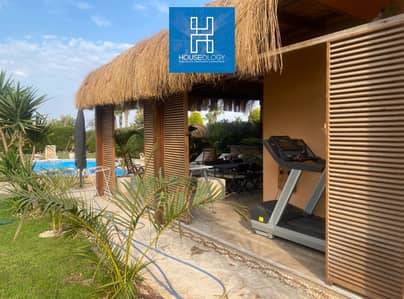 Townhouse resale, 800m² with a 500m² garden, fully finished and furnished, for sale in Blumar Ain Sokhna