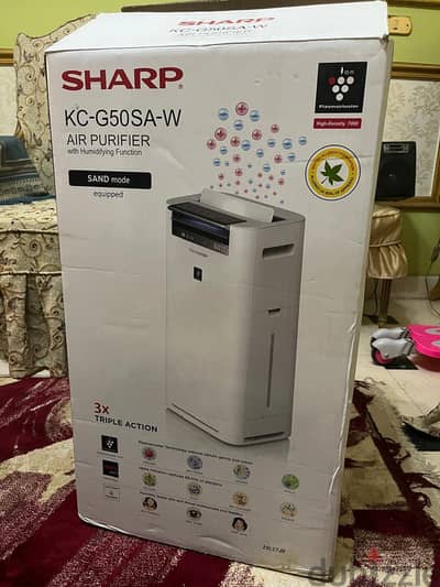 منقي ومُرطب الهواء الفاخر Sharp KC-G50SA-W (تغطية حتى 38 متر مربع).