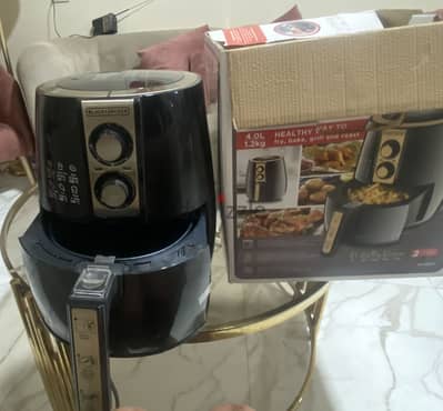 اير فراير black and decker    ٤ لتر استعمال مرة واحدة فقط