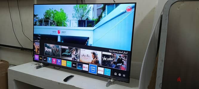 سامسونج 55 سمارت برسيفر داخلي 4k فريم لس بريموت ماجيك صوتي