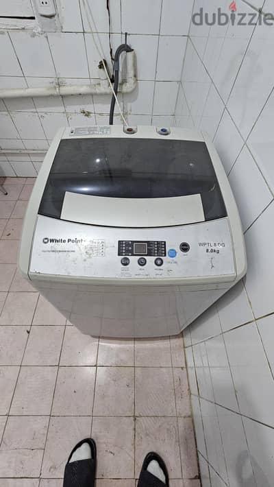8kg white point  fully automatic washing machine