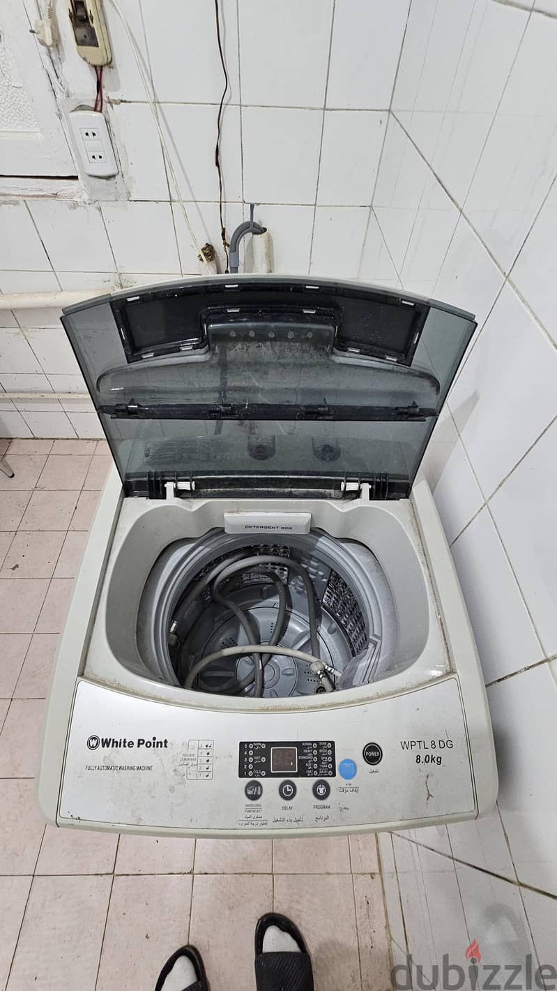 8kg white point  fully automatic washing machine 1