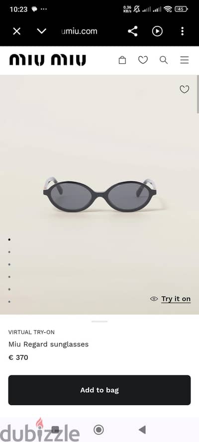 نظارة شمس اصليه ماركة miu miu
