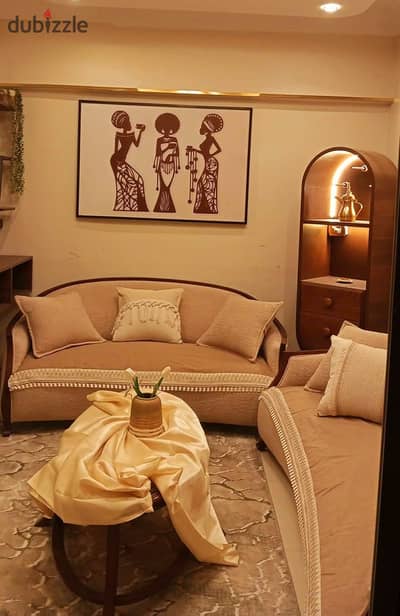 Furnished apartment for rent in the prime location of Al-Ajuzah, second number from the main Corniche, View from the Corniche