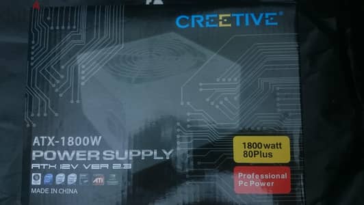 باور سبلاي Creetive 1800W 80Plus جديد بالغلاف متبرشم