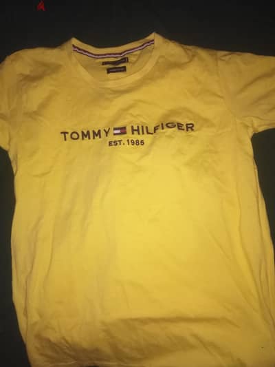 Tommy Hilfiger Yellow Crew Neck Solid T-Shirt
