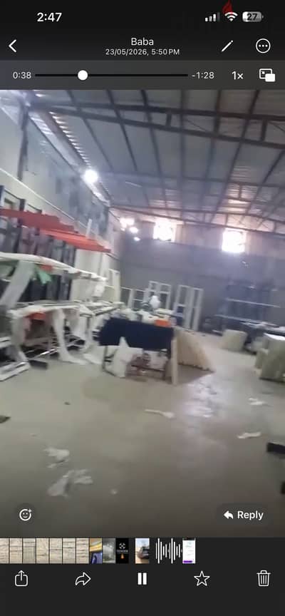 مصنع فى ابو رواش خلف توكيل غبور مباشرة
