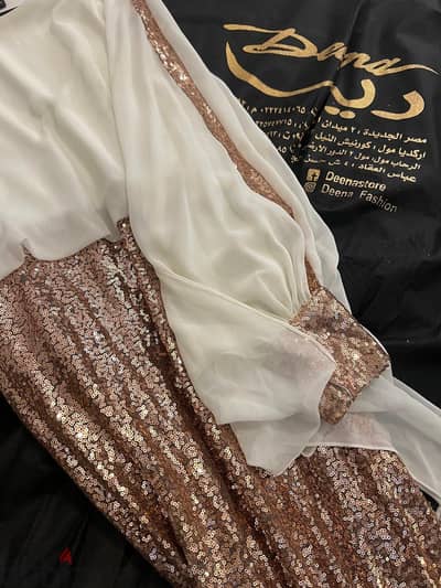 فستان سواريه طويل استعمال مره واحده فقط مقاس ٤٤